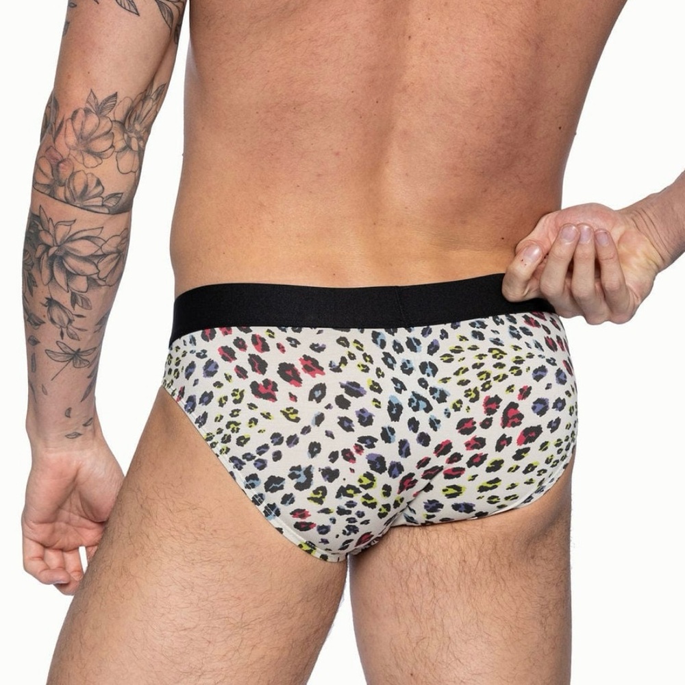Bike Athletic Modal Animal Print Briefs - Picture 4 of 5